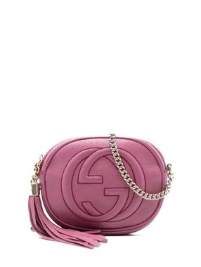 GUCCI - Mini Pebbled Calfskin Soho Chain crossbody bag